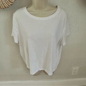 Universal Thread Short Sleeve Cropped Boxy White Tee. Size XL